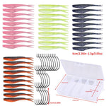 Set di ami per esche morbide Crankbait Split Soft Lure, HENGJIA 60pcs /Box, HENGJIA 65pcs /Box
