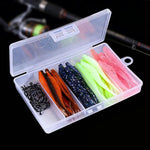 Set di ami per esche morbide Crankbait Split Soft Lure, HENGJIA 60pcs /Box, HENGJIA 65pcs /Box