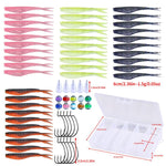 Set di ami per esche morbide Crankbait Split Soft Lure, HENGJIA 60pcs /Box, HENGJIA 65pcs /Box