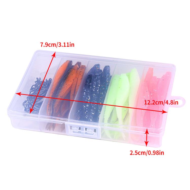 Set di ami per esche morbide Crankbait Split Soft Lure, HENGJIA 60pcs /Box, HENGJIA 65pcs /Box