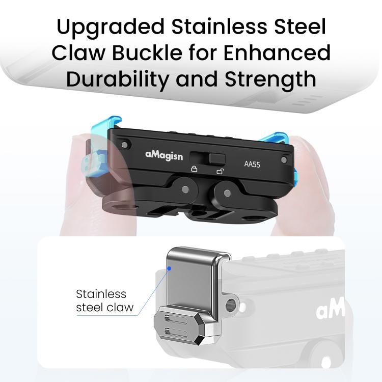Adattatore con blocco per montaggio rapido magnetico in metallo aMaginsn 2.0 per DJI Osmo Action 6 / Nano aMagins, For DJI Osmo Action 6 / Nano