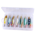 Esca artificiale luminosa a forma di gamberetto e calamaro, polpo fluorescente per la pesca in acqua salata, HENGJIA 14pcs /Box