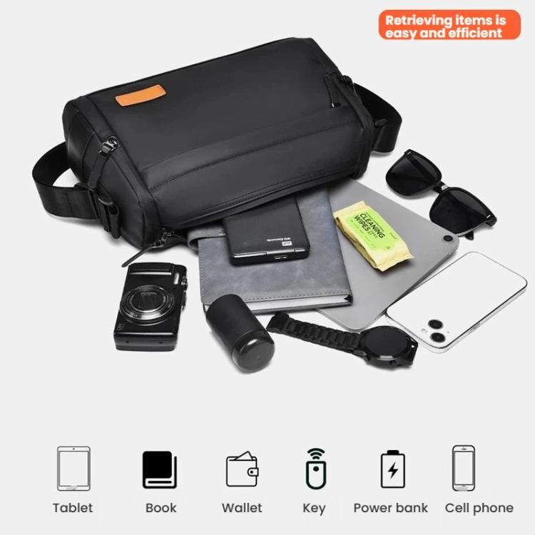 WEIXIER WD5624 Borsa a tracolla piccola da uomo, leggera, con design multi-tasche, impermeabile e antigraffio.