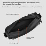 WEIXIER WD5624 Borsa a tracolla piccola da uomo, leggera, con design multi-tasche, impermeabile e antigraffio.