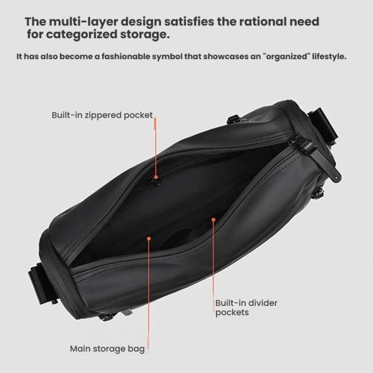 WEIXIER WD5624 Borsa a tracolla piccola da uomo, leggera, con design multi-tasche, impermeabile e antigraffio.
