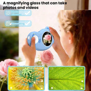 HM020H Microscopio digitale portatile HD per bambini, lente d'ingrandimento elettronica, giocattolo scientifico