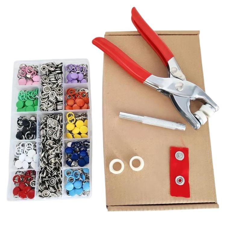 Bottoni a pressione a 5 artigli per abbigliamento, kit di chiusura a pressione in metallo, 100 Hollow+100 Solid+Tools, 100 Hollow+100 Solid+15-Slot Storage Box, 50 Hollow+50 Solid+Tools, 50 Hollow+50 Solid+15-Slot Storage Box
