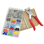 Bottoni a pressione a 5 artigli per abbigliamento, kit di chiusura a pressione in metallo, 100 Hollow+100 Solid+Tools, 100 Hollow+100 Solid+15-Slot Storage Box, 50 Hollow+50 Solid+Tools, 50 Hollow+50 Solid+15-Slot Storage Box