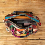 Borsa a mano/a tracolla in pelle casual di grande capacità con motivo patchwork