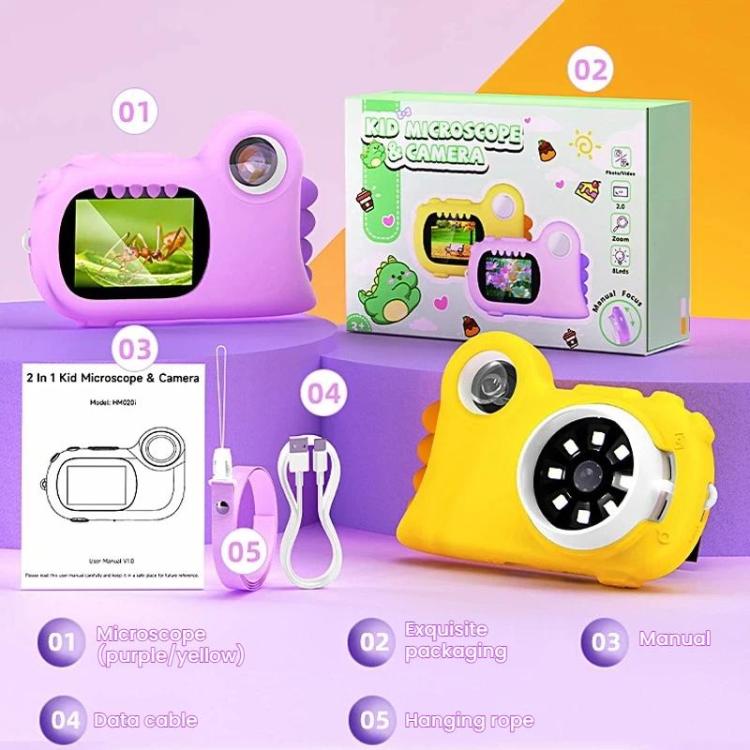 Microscopio elettronico per bambini HM020i con funzione foto e video, ideale per esplorare l'esterno. Lente d'ingrandimento elettronica.