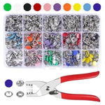 Set di bottoni a pressione in metallo a 5 griffe, bottoni a pressione colorati per abbigliamento, 100 Hollow + Pliers, 100 Solid + Pliers, 200 Solid + Pliers, 200 Solid + Pliers + Power Rod + Rubber Ring