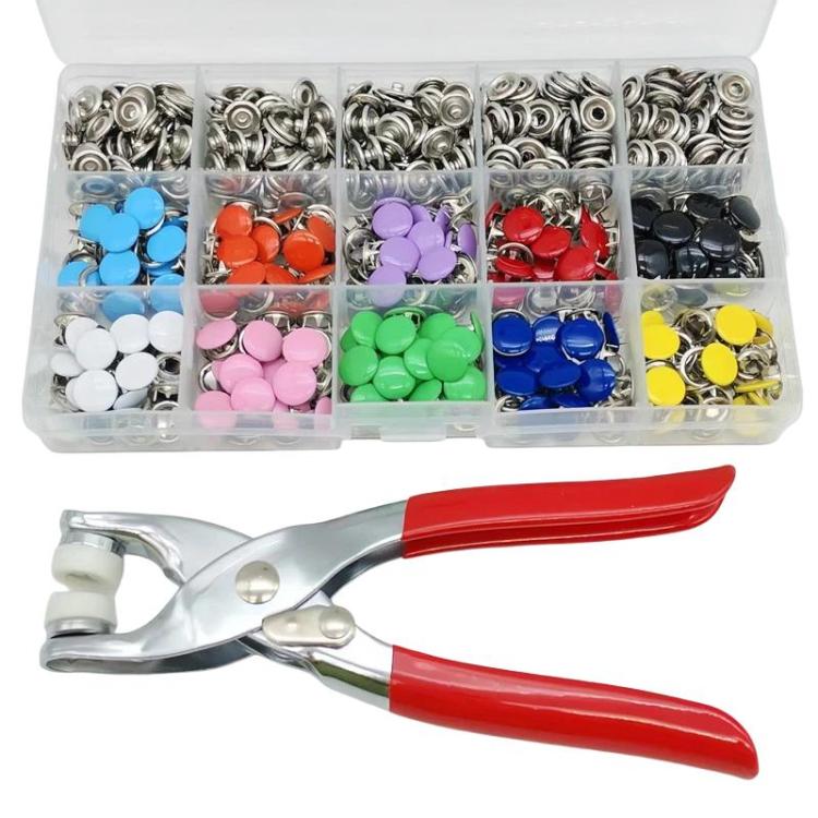 Set di bottoni a pressione in metallo a 5 griffe, bottoni a pressione colorati per abbigliamento, 100 Hollow + Pliers, 100 Solid + Pliers, 200 Solid + Pliers, 200 Solid + Pliers + Power Rod + Rubber Ring