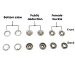 Set di bottoni a pressione in metallo a 5 griffe, bottoni a pressione colorati per abbigliamento, 100 Hollow + Pliers, 100 Solid + Pliers, 200 Solid + Pliers, 200 Solid + Pliers + Power Rod + Rubber Ring