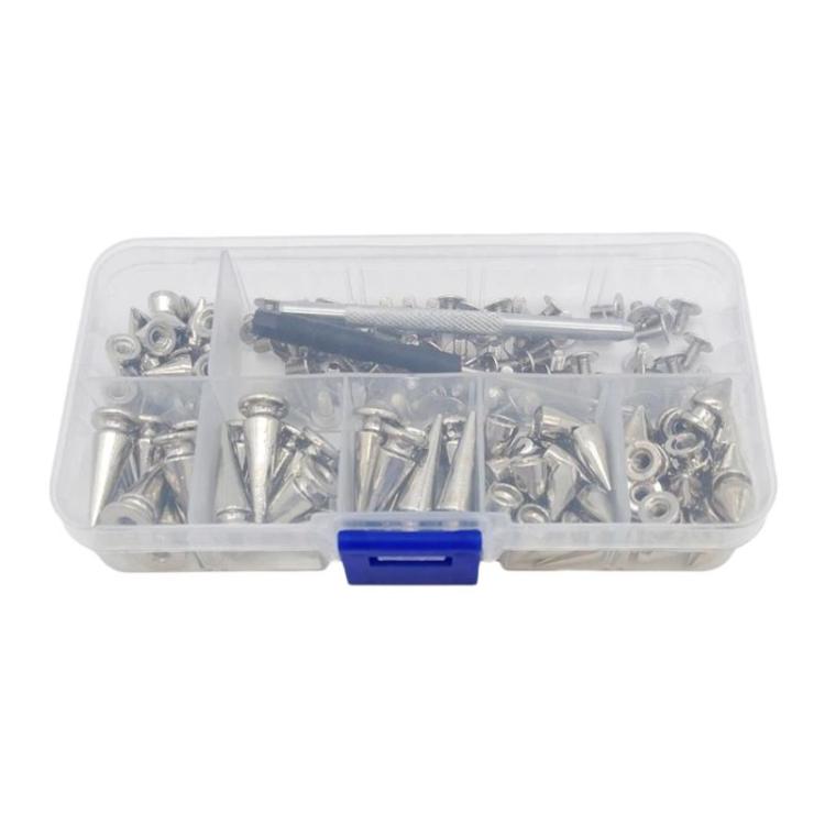 80 pezzi / Set Rivetti metallici per abbigliamento Rivetti decorativi conici a punta per articoli in pelle