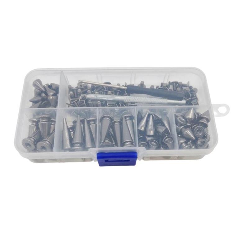 80 pezzi / Set Rivetti metallici per abbigliamento Rivetti decorativi conici a punta per articoli in pelle
