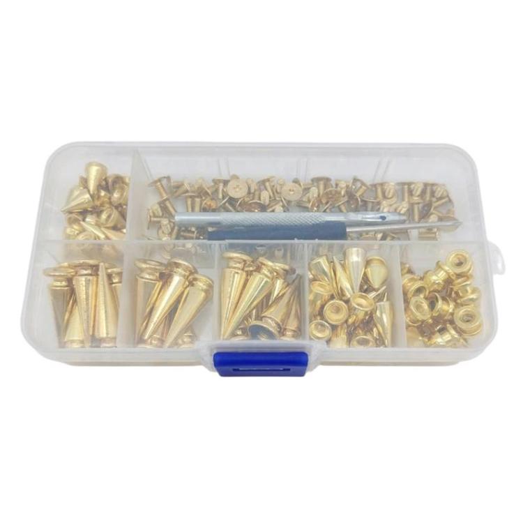 80 pezzi / Set Rivetti metallici per abbigliamento Rivetti decorativi conici a punta per articoli in pelle