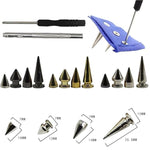 80 pezzi / Set Rivetti metallici per abbigliamento Rivetti decorativi conici a punta per articoli in pelle