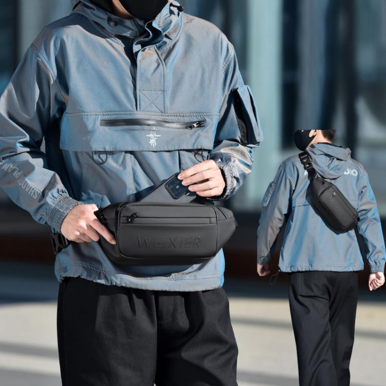 WEIXIER Y9581 Borsa a tracolla da uomo impermeabile, marsupio, borsa a spalla, borsa da petto