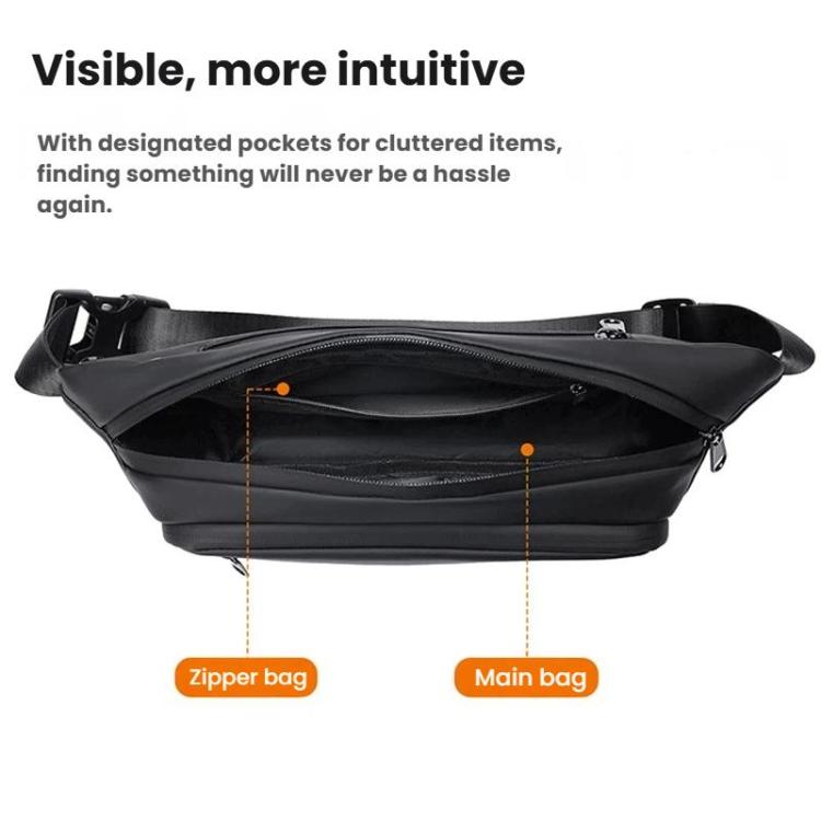 WEIXIER Y9581 Borsa a tracolla da uomo impermeabile, marsupio, borsa a spalla, borsa da petto