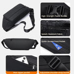 WEIXIER Y9581 Borsa a tracolla da uomo impermeabile, marsupio, borsa a spalla, borsa da petto