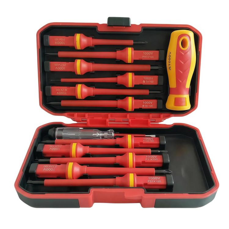 Set di 13 cacciaviti isolati resistenti all'alta tensione, strumenti per elettricisti