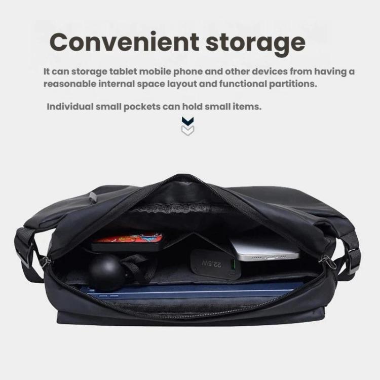 WEIXIER Borsa a tracolla capiente da uomo, resistente all'acqua, con tasche multiple e tracolla per bagagli.