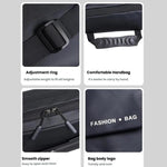 WEIXIER Borsa a tracolla capiente da uomo, resistente all'acqua, con tasche multiple e tracolla per bagagli.