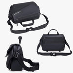 WEIXIER Borsa a tracolla capiente da uomo, resistente all'acqua, con tasche multiple e tracolla per bagagli.