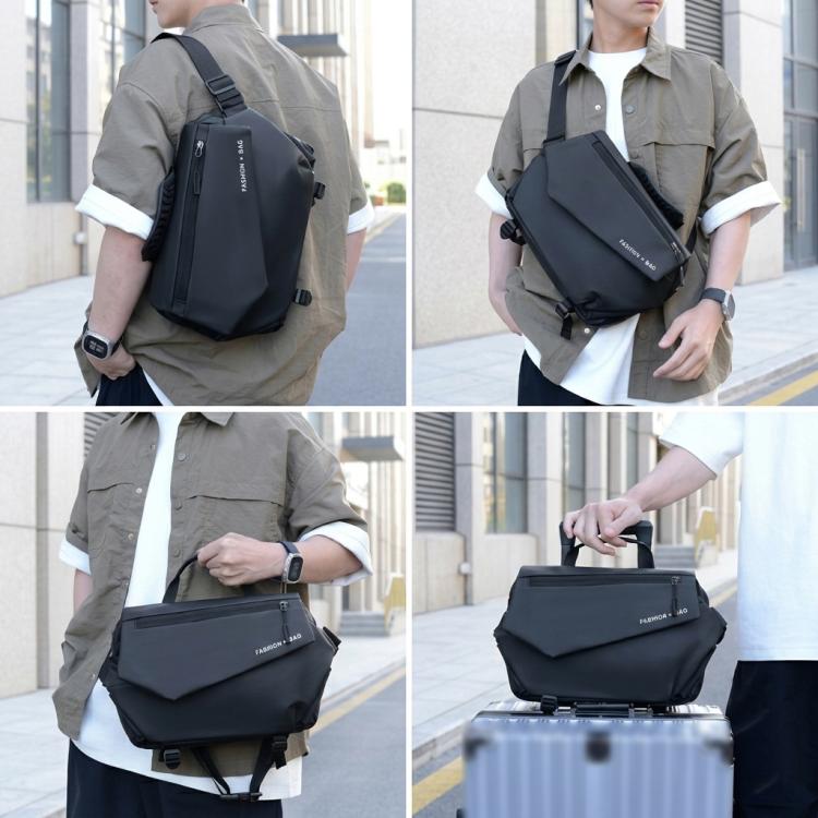 WEIXIER Borsa a tracolla capiente da uomo, resistente all'acqua, con tasche multiple e tracolla per bagagli.