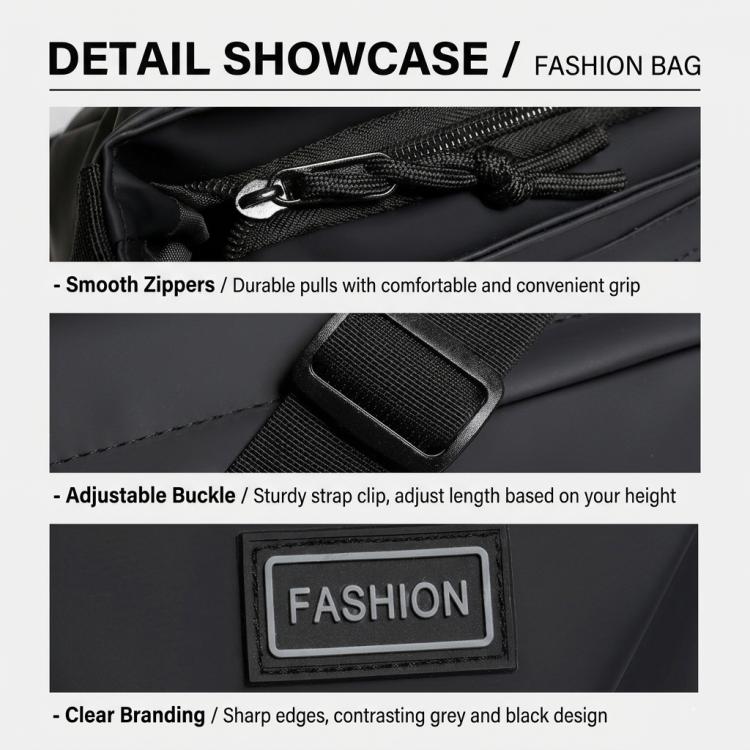 WEIXIER Borsa a tracolla multi-tasche, resistente all'acqua, durevole, ideale per abbigliamento tecnico, escursionismo e lavoro quotidiano., Large, Small