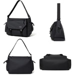 WEIXIER Borsa a tracolla multi-tasche, resistente all'acqua, durevole, ideale per abbigliamento tecnico, escursionismo e lavoro quotidiano., Large, Small