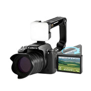 Fotocamera reflex digitale con mirino a pozzetto ad alta definizione e schermo ribaltabile 4K, DC207, DC20 + Flash + CPL Lens + Lens Hood + Handheld Tripod