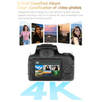 Fotocamera reflex digitale 4K con mirino a pozzetto