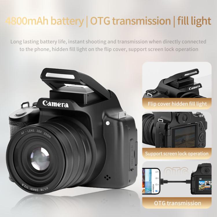 Fotocamera reflex digitale 4K con mirino a pozzetto