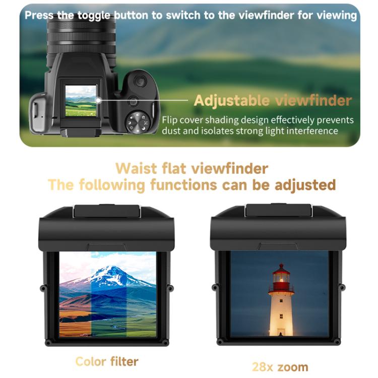 Fotocamera reflex digitale 4K con mirino a pozzetto