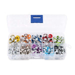 Occhielli in metallo da 5 mm per abbigliamento, scarpe e cinture, 10-Slot Storage Box, With Pliers Aircraft Packaging, With Pliers OPP Bag