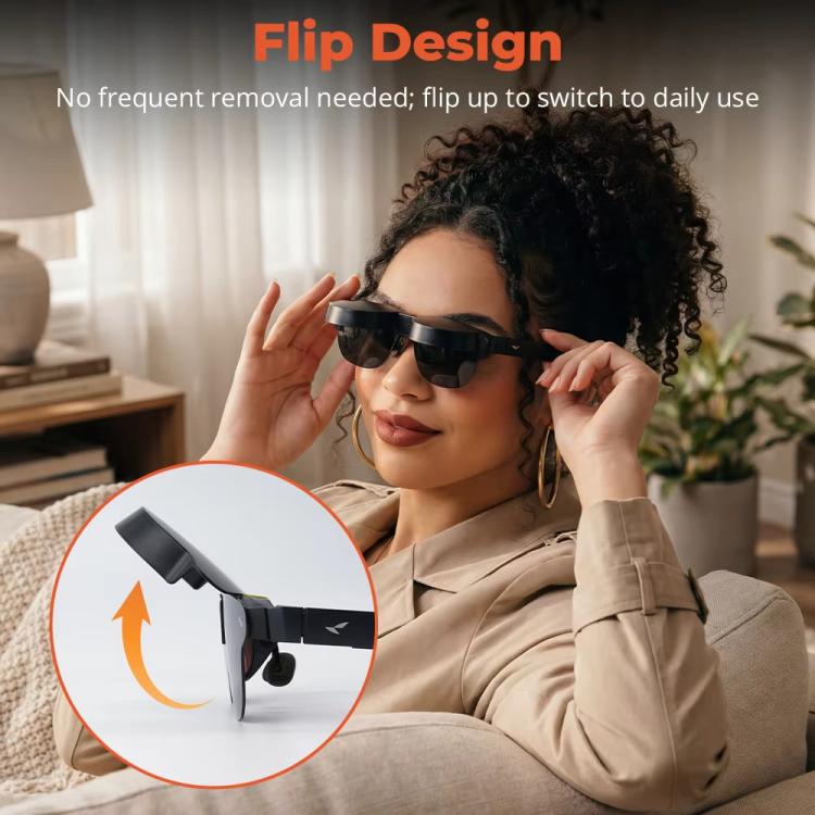 Schermo antiluce ribaltabile per occhiali AR ultraleggeri RayNeo Air 3s/Air 3s Pro/Air 4/Air 4 Pro - Copertura per la privacy, A