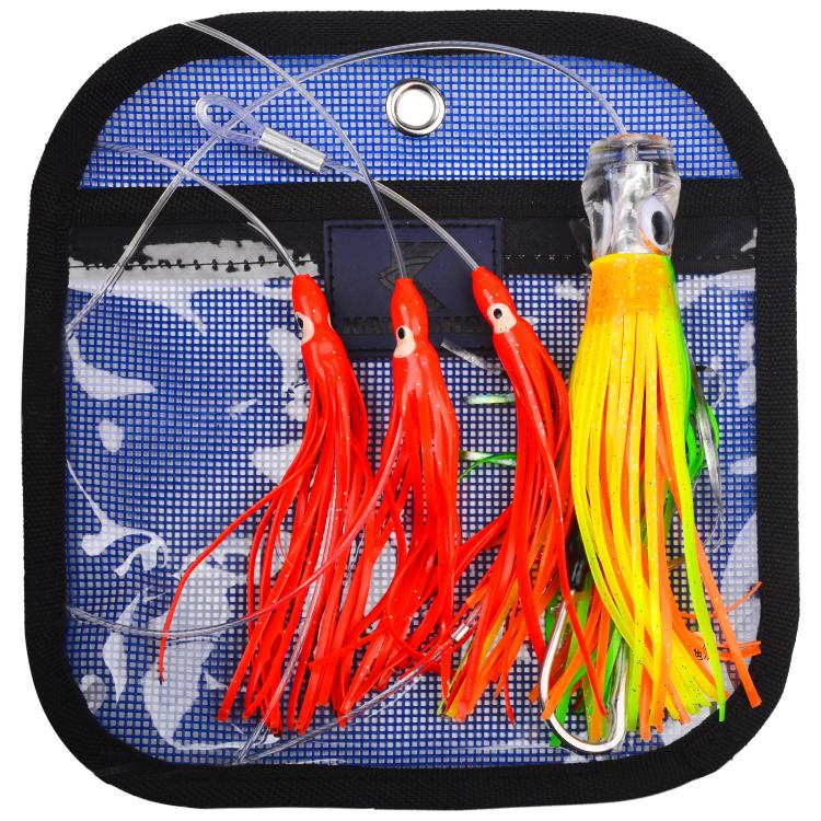 Esche morbide polpo e calamaro con testa in piombo 25cm