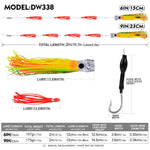 Esche morbide polpo e calamaro con testa in piombo 25cm