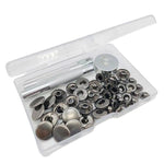 Kit di bottoni a pressione in metallo da 15 mm per abbigliamento, 12sets Black, 12sets Silver, 12sets Gold, 12sets Bronze Green, 20sets Black, 20sets Gold, 20sets Silver, 20sets Bronze Green, 20sets 4 Colors