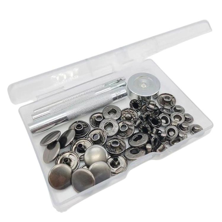 Kit di bottoni a pressione in metallo da 15 mm per abbigliamento, 12sets Black, 12sets Silver, 12sets Gold, 12sets Bronze Green, 20sets Black, 20sets Gold, 20sets Silver, 20sets Bronze Green, 20sets 4 Colors