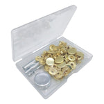 Kit di bottoni a pressione in metallo da 15 mm per abbigliamento, 12sets Black, 12sets Silver, 12sets Gold, 12sets Bronze Green, 20sets Black, 20sets Gold, 20sets Silver, 20sets Bronze Green, 20sets 4 Colors
