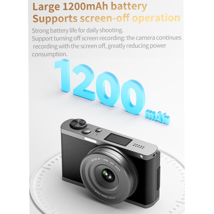 4K Waist-Level Viewfinder Flip-Screen Selfie Mirrorless Digital Camera, Crocodile Leather, Pebbled Texture, Crocodile Leather + Neck Strap, Pebbled Texture + Neck Strap