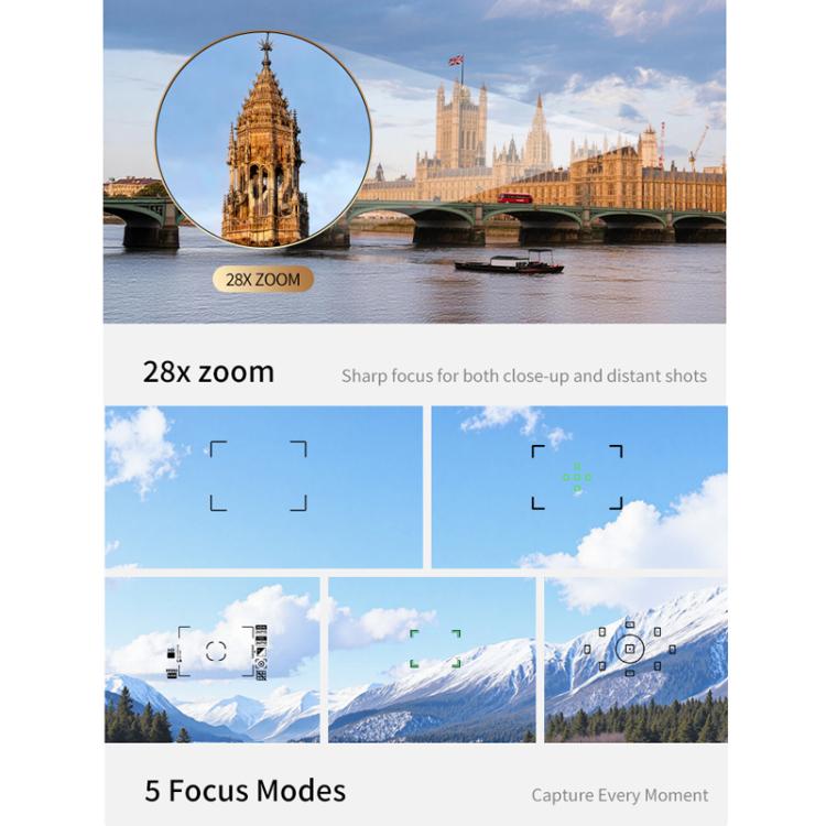 4K Waist-Level Viewfinder Flip-Screen Selfie Mirrorless Digital Camera, Crocodile Leather, Pebbled Texture, Crocodile Leather + Neck Strap, Pebbled Texture + Neck Strap