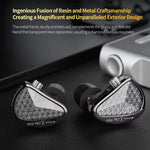 Auricolari in-ear KZ AS16 PRO X 16BA con monitoraggio Hi-Fi e cavo da 1,2 m., Standard, With Mic