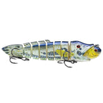 PROBEROS 8 Segment S-Swimming Hard Bait Multi-Jointed Swimbait Fishing Lures with 3D Eyes, Inner Rattle Ball, 13cm/29.4g, 16.7cm/56.7g