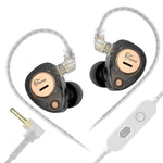 Auricolari KZ Taurus con struttura a doppio driver dinamico orizzontale da 3,5 mm e qualità HiFi, cavo da 1,2 m., Transparent Standard, Transparent With Mic, Transparent Black, Transparent Black With Mic, White Standard, White With Mic