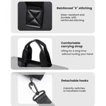 WEIXIER Borsa da lavoro/borsa per laptop da uomo, impermeabile, con tracolla per bagagli