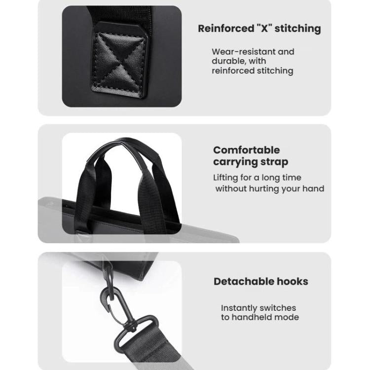 WEIXIER Borsa da lavoro/borsa per laptop da uomo, impermeabile, con tracolla per bagagli