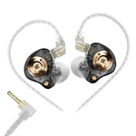 Auricolari cablati KZ EDZ con driver dinamico a banda ultralarga e ultraescursione + sistema di smorzamento a doppio stadio, lunghezza 1,2 m., Black 3.5mm, Black 3.5mm With Mic, Black Type-C Sound Card, White 3.5mm, White 3.5mm With Mic                ...